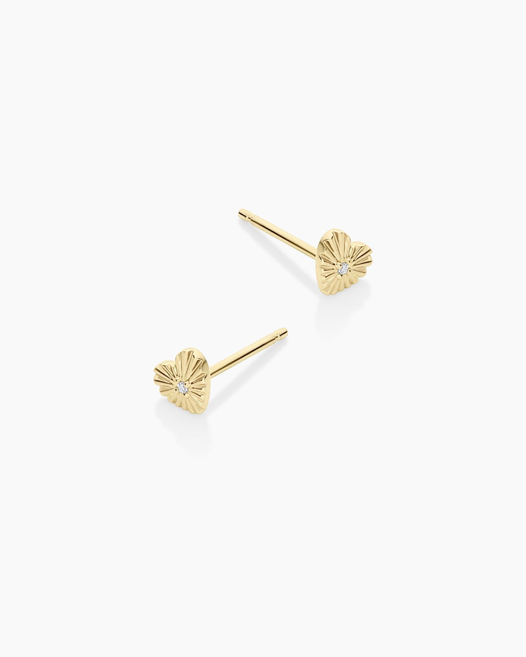 Diamond Vintage Heart Studs