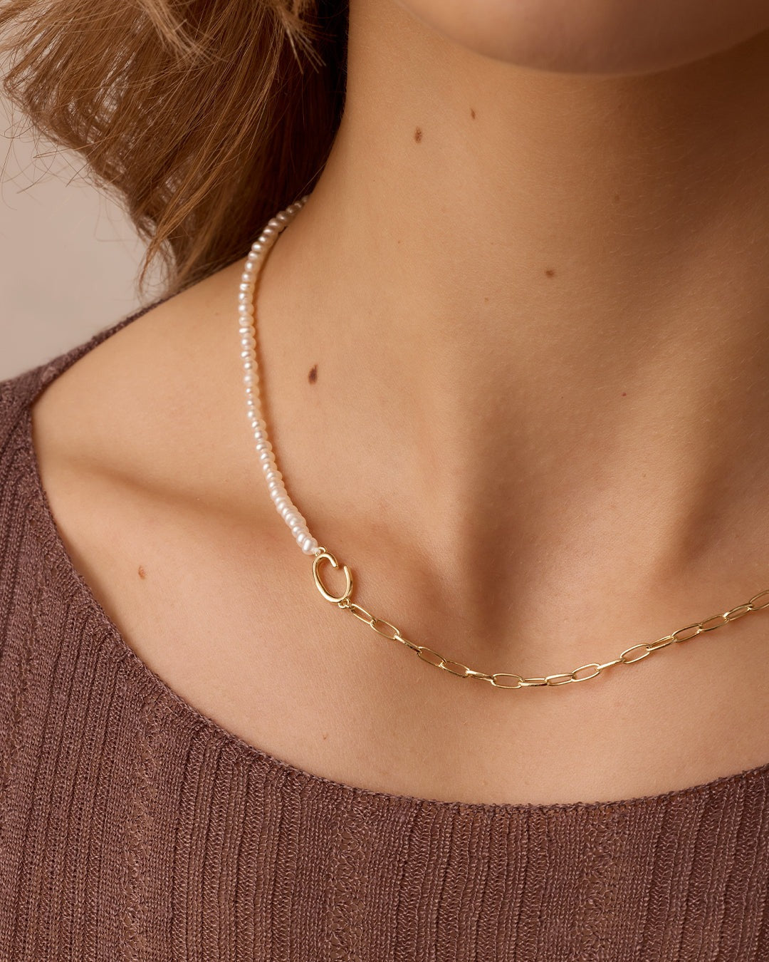 Lou Pearl Alphabet Necklace
