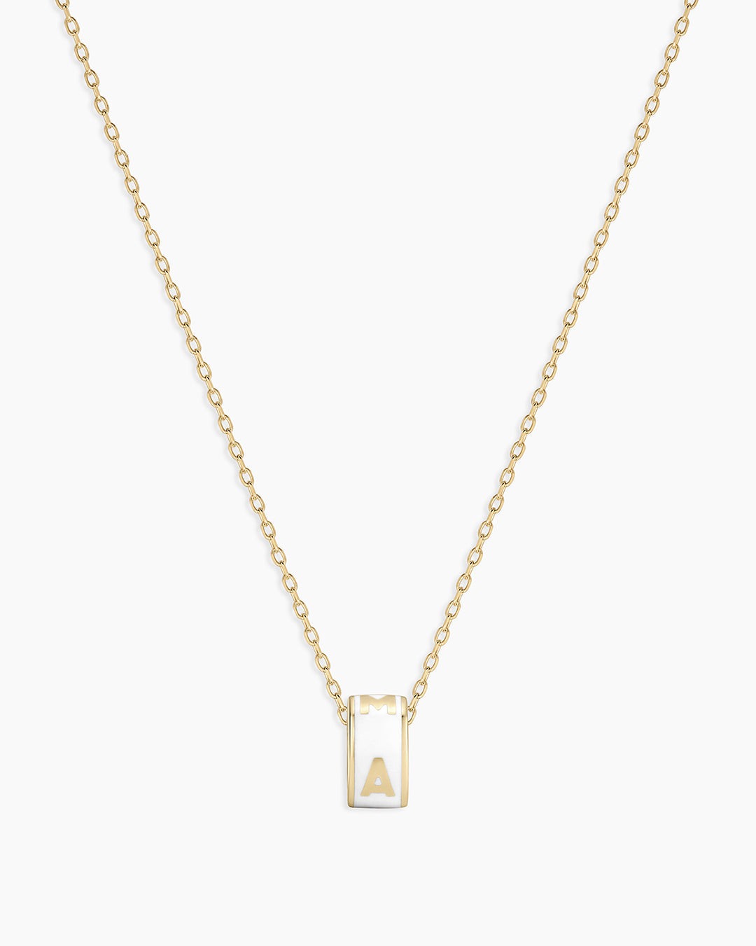 14K Gold Mama Halo Charm Necklace