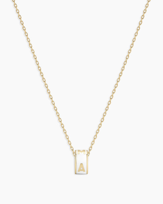 14K Gold Mama Halo Charm Necklace