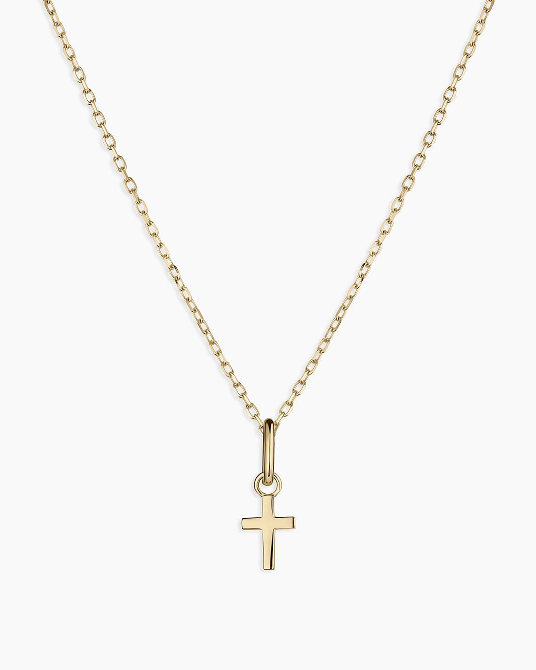 14K Gold Cross Charm Necklace
