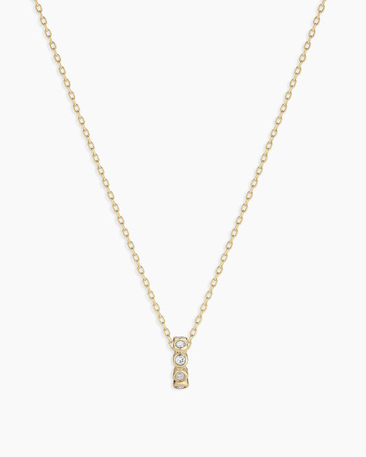 Classic Diamond Halo Charm Necklace