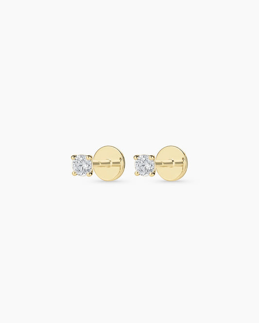 Lab Grown Diamond Solitaire Flat Back Studs