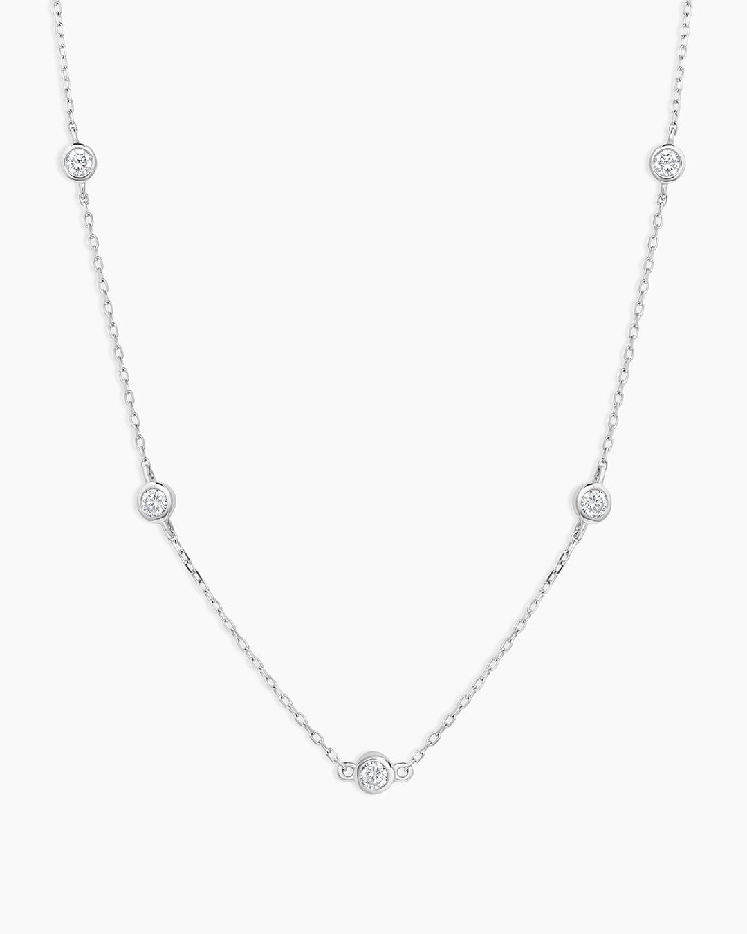 Classic Five Diamond Necklace