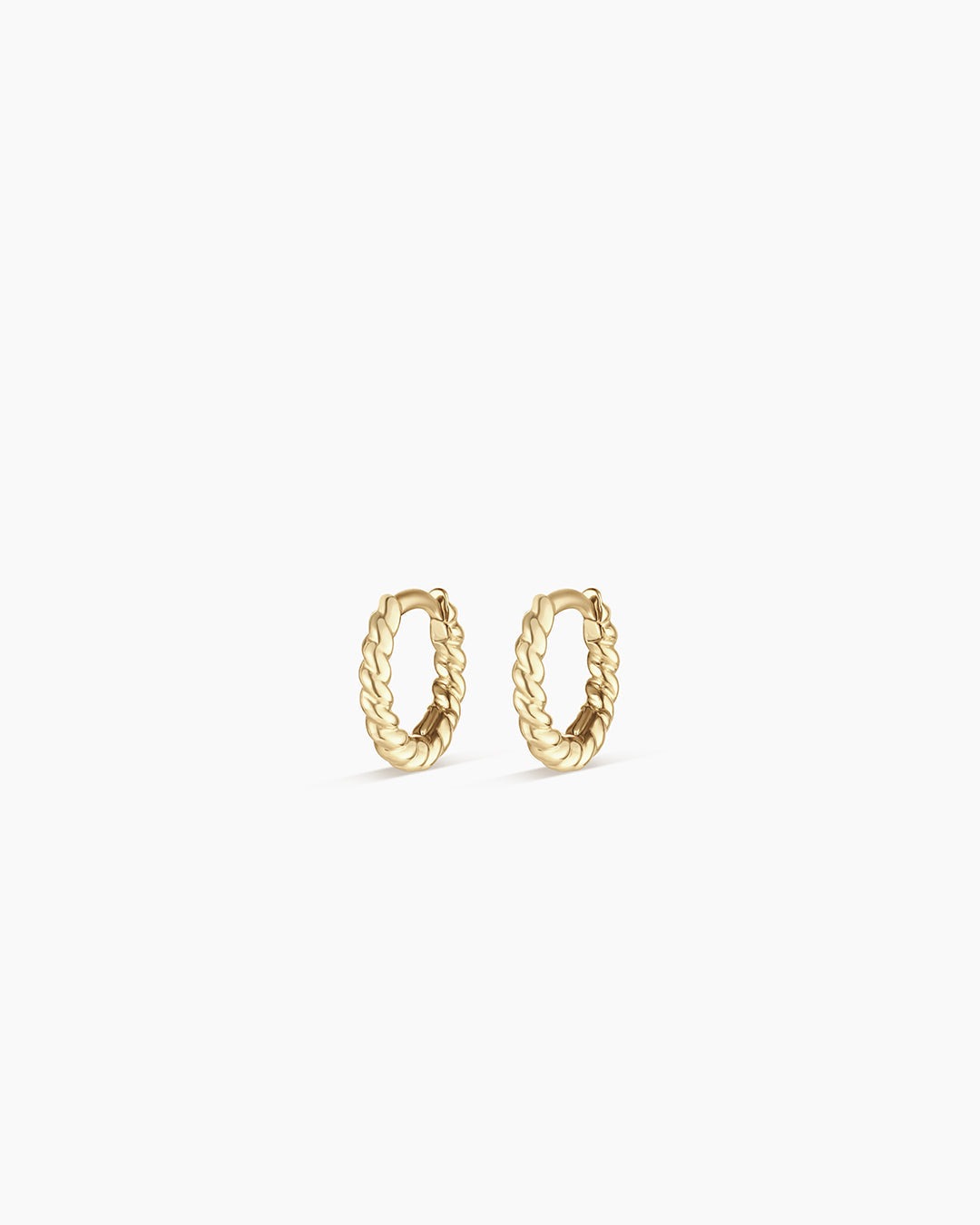 14K Gold Crew Huggies 8mm