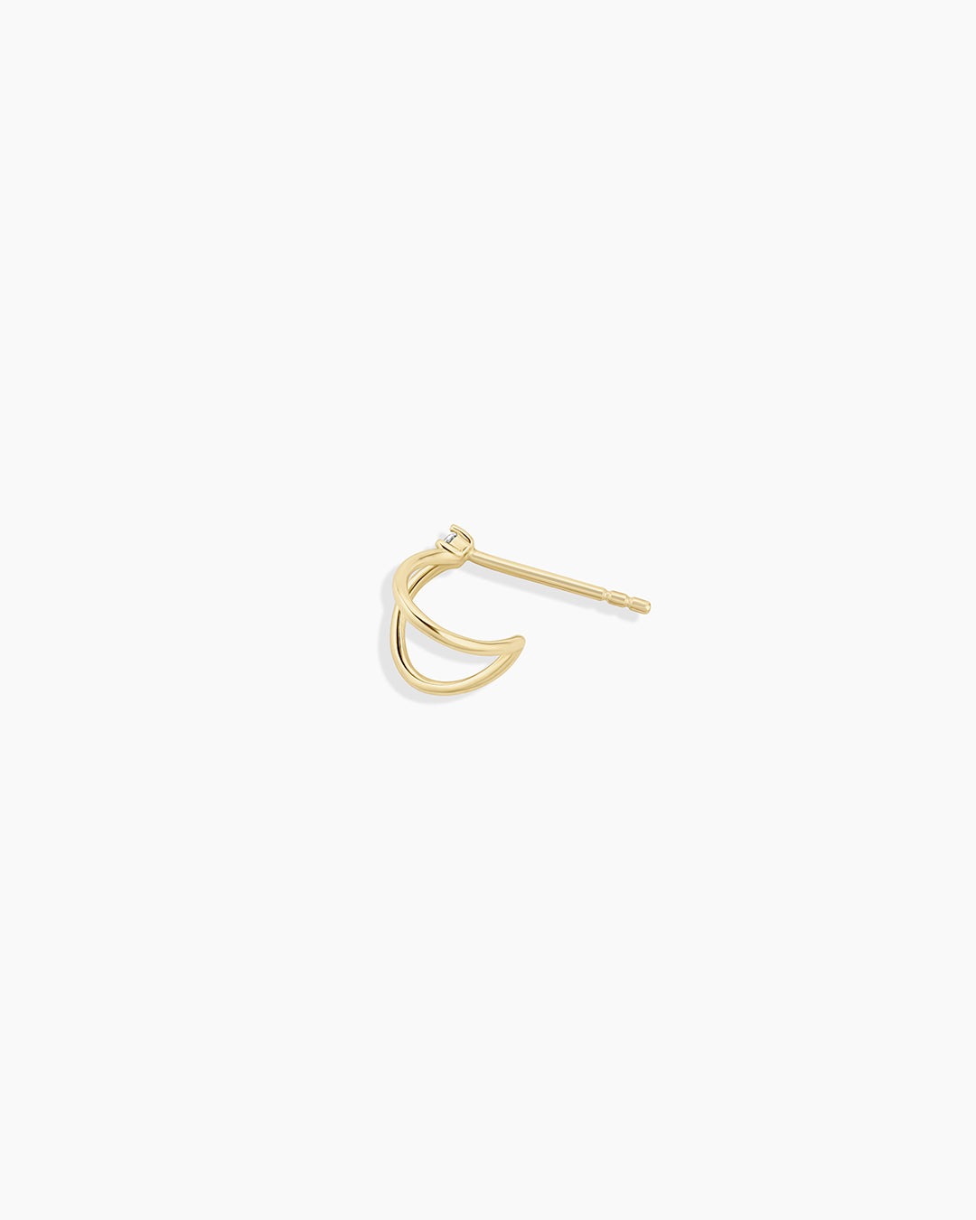 Diamond Solitaire Split Single Huggie