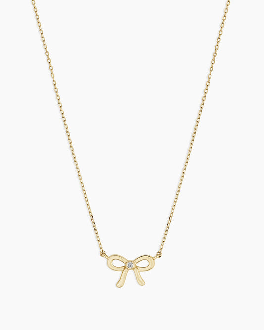 Diamond Put a Bow on it Necklace