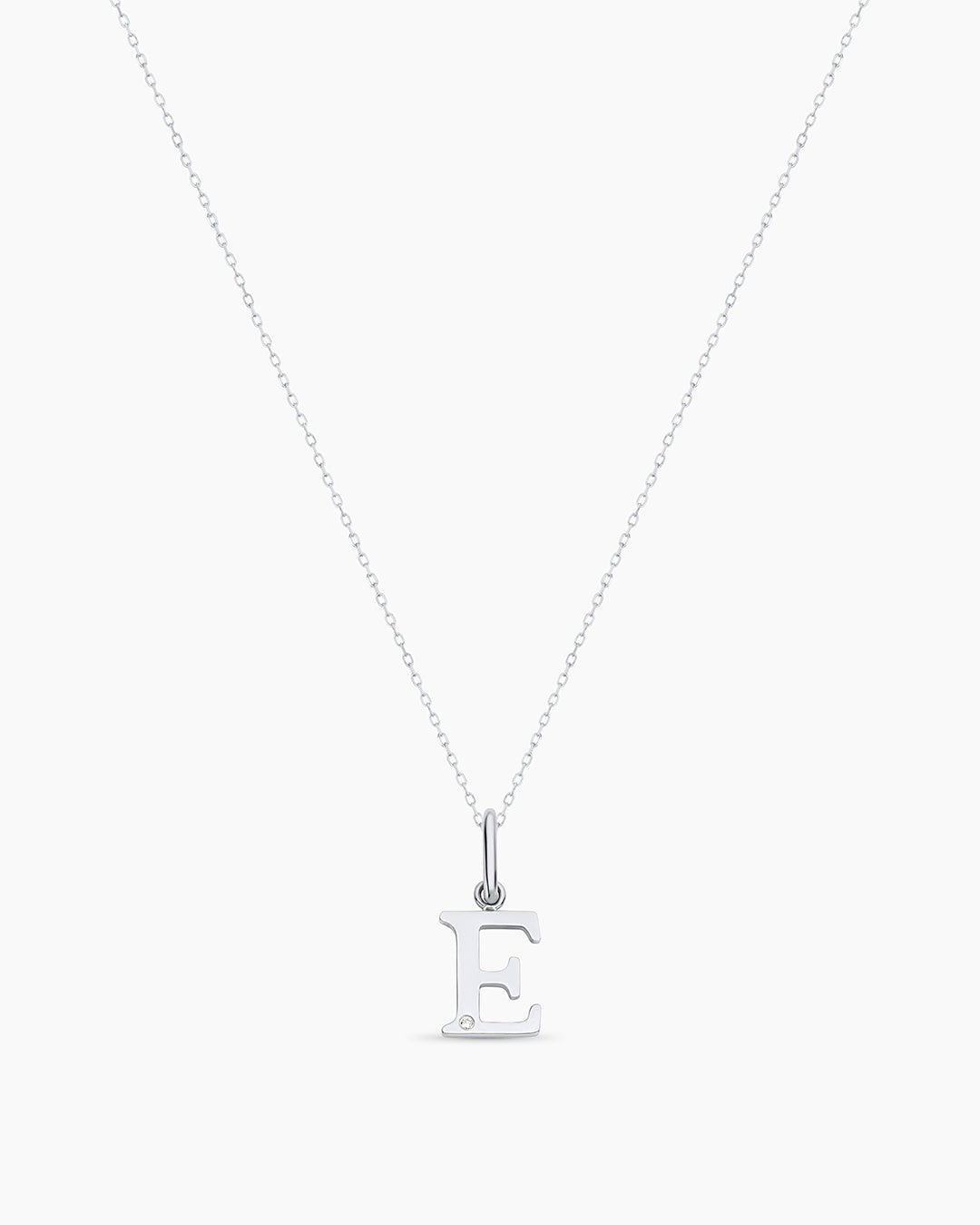 Diamond Vintage Alphabet Charm Necklace
