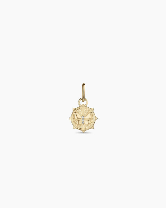 Diamond Butterfly Charm