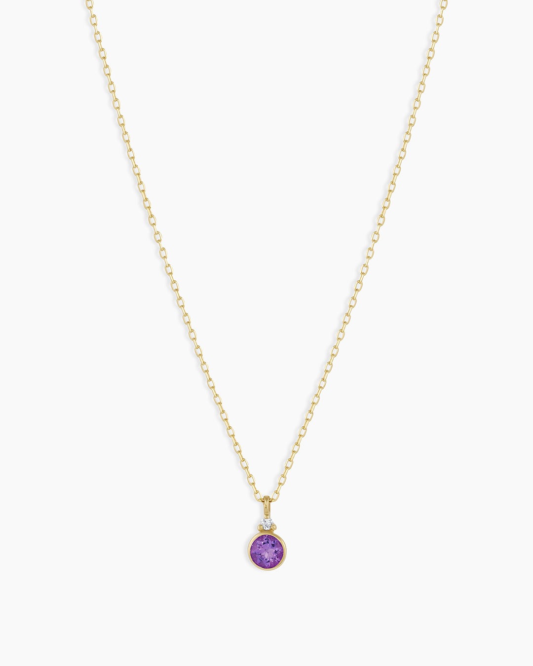 14K Gold Birthstone Necklace