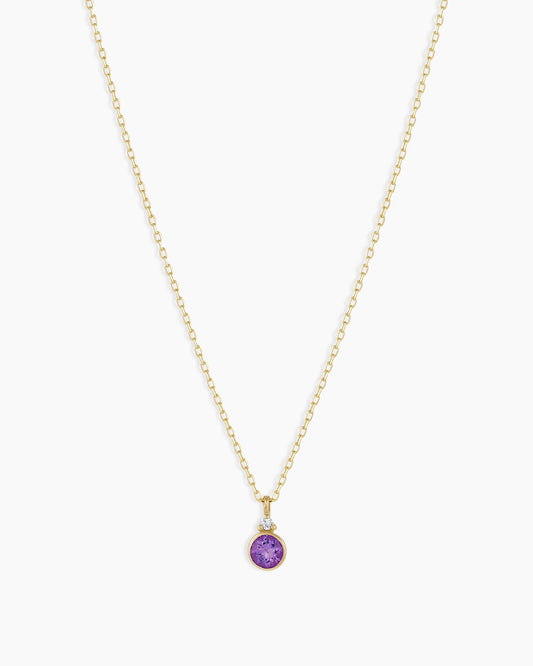 14K Gold Birthstone Necklace