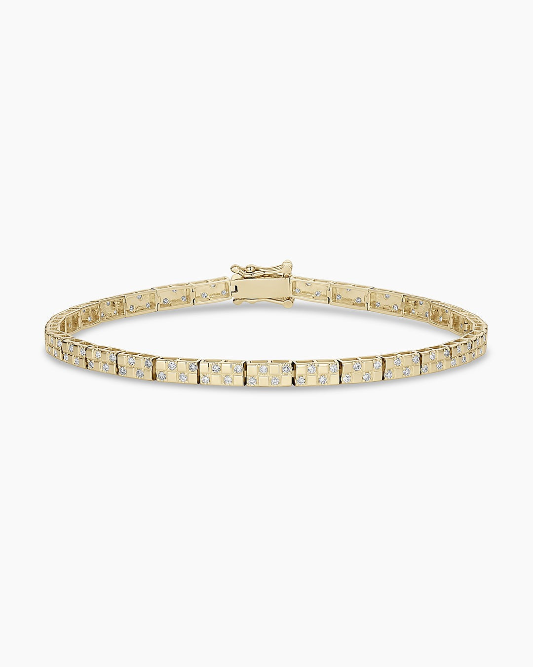 Diamond Checkered Tennis Bracelet
