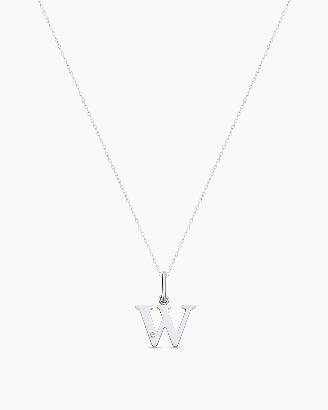 Diamond Vintage Alphabet Charm Necklace
