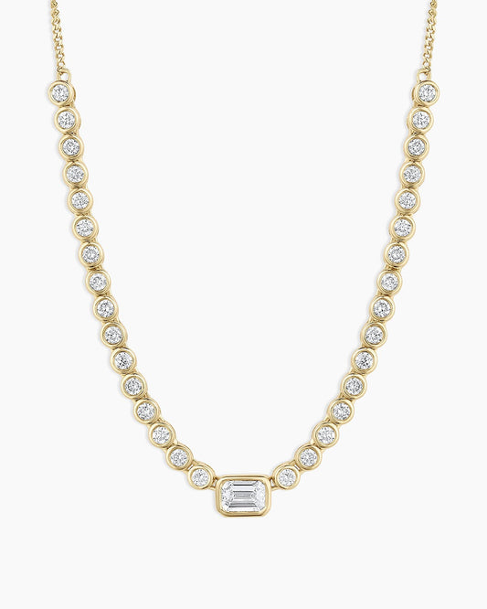 Lab Grown Diamond Emerald Row Necklace