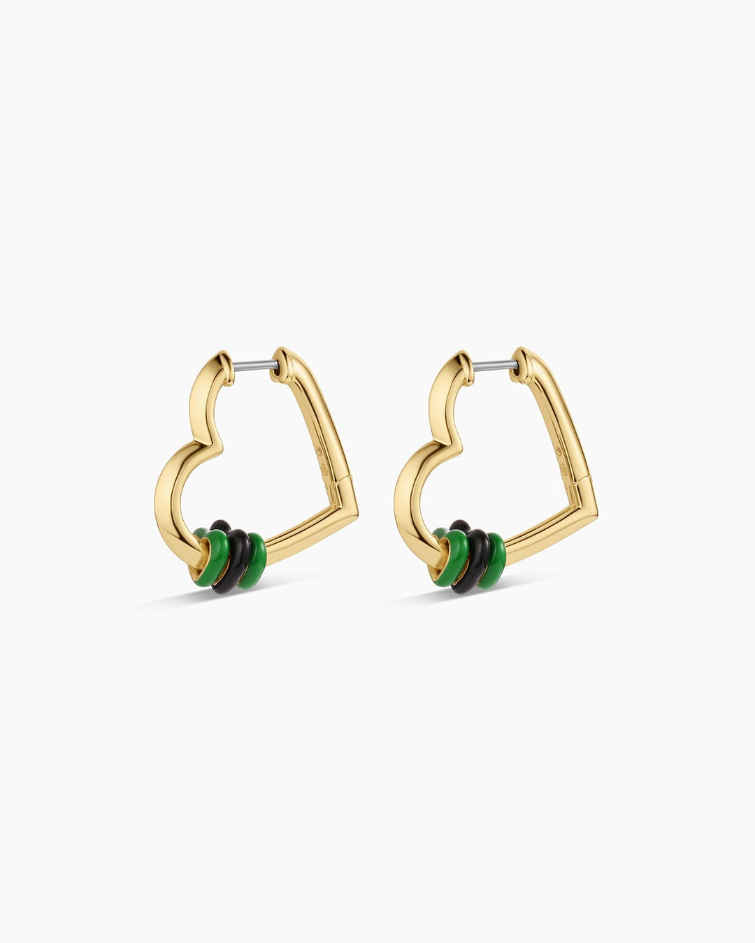 Campbell Heart Bead Hoops