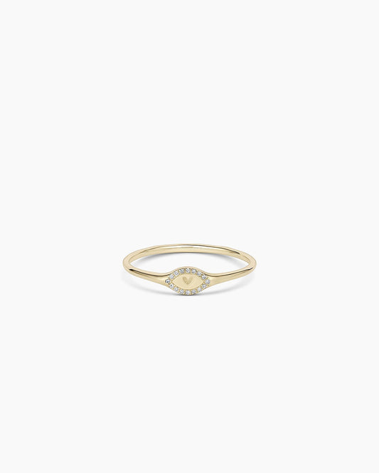 Diamond Love Signet Ring