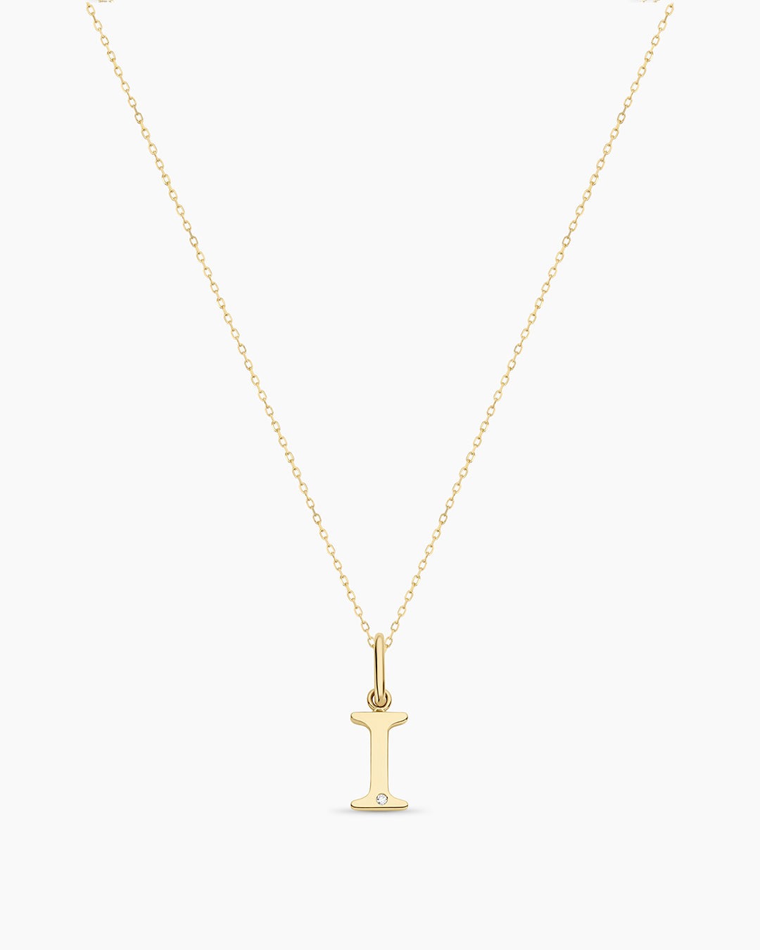 Diamond Vintage Alphabet Charm Necklace