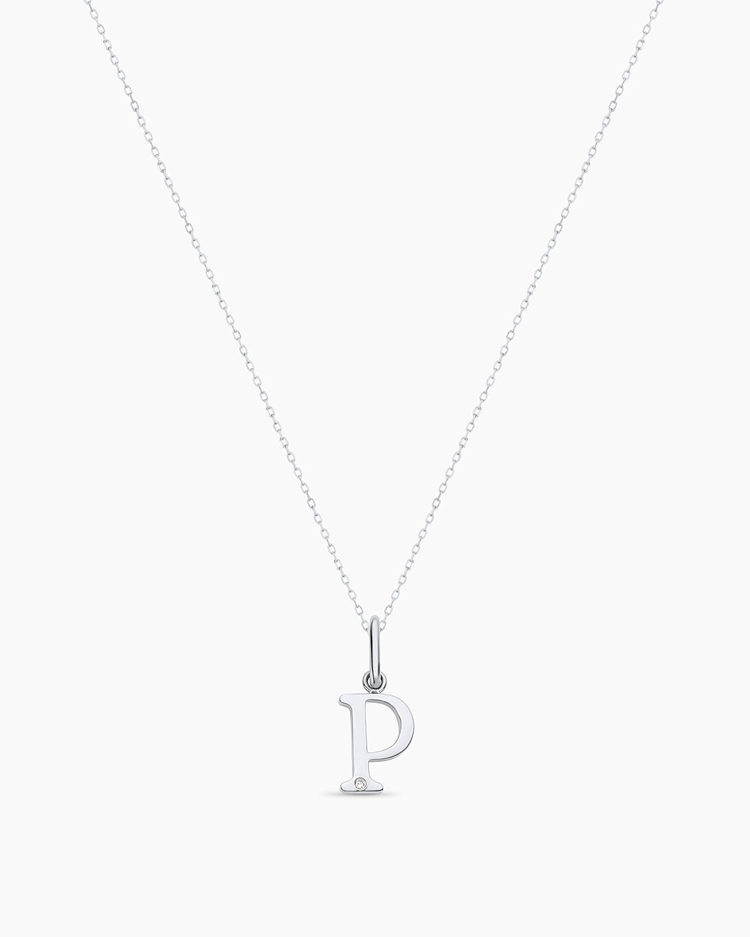Diamond Vintage Alphabet Charm Necklace