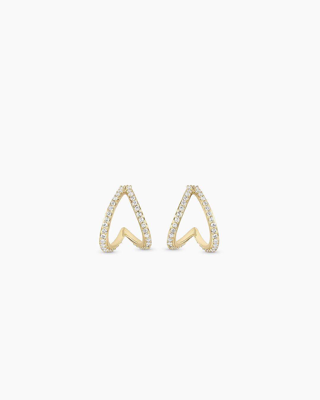 Diamond Pavé Split Huggies