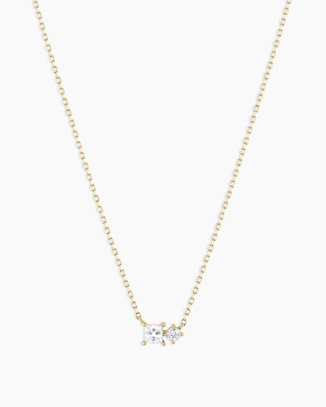 Diamond and White Sapphire Necklace