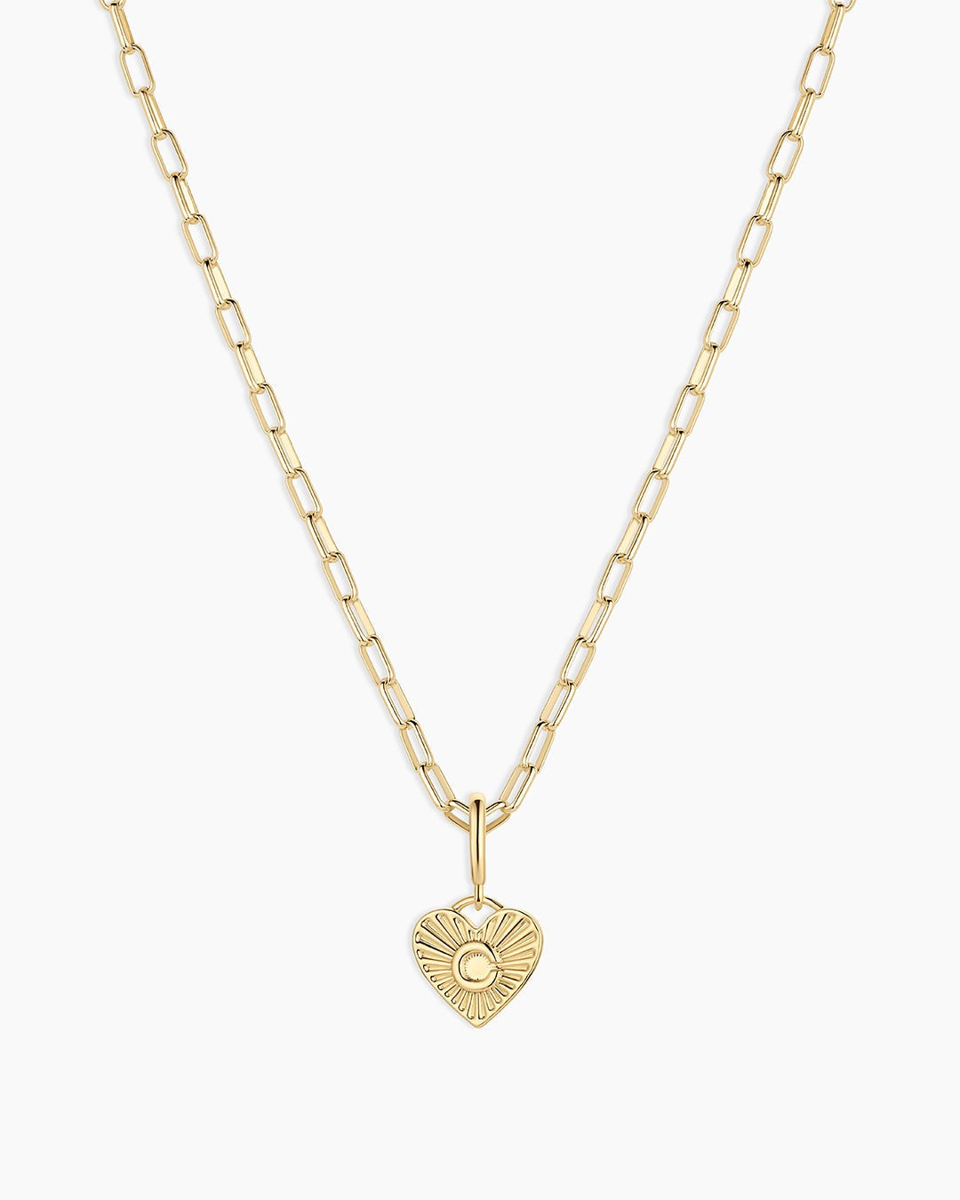 Vintage Heart Alphabet Charm Necklace