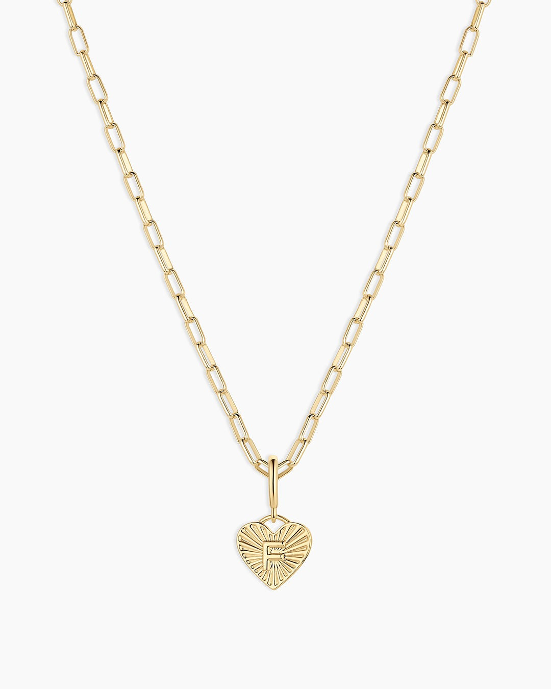 Vintage Heart Alphabet Charm Necklace