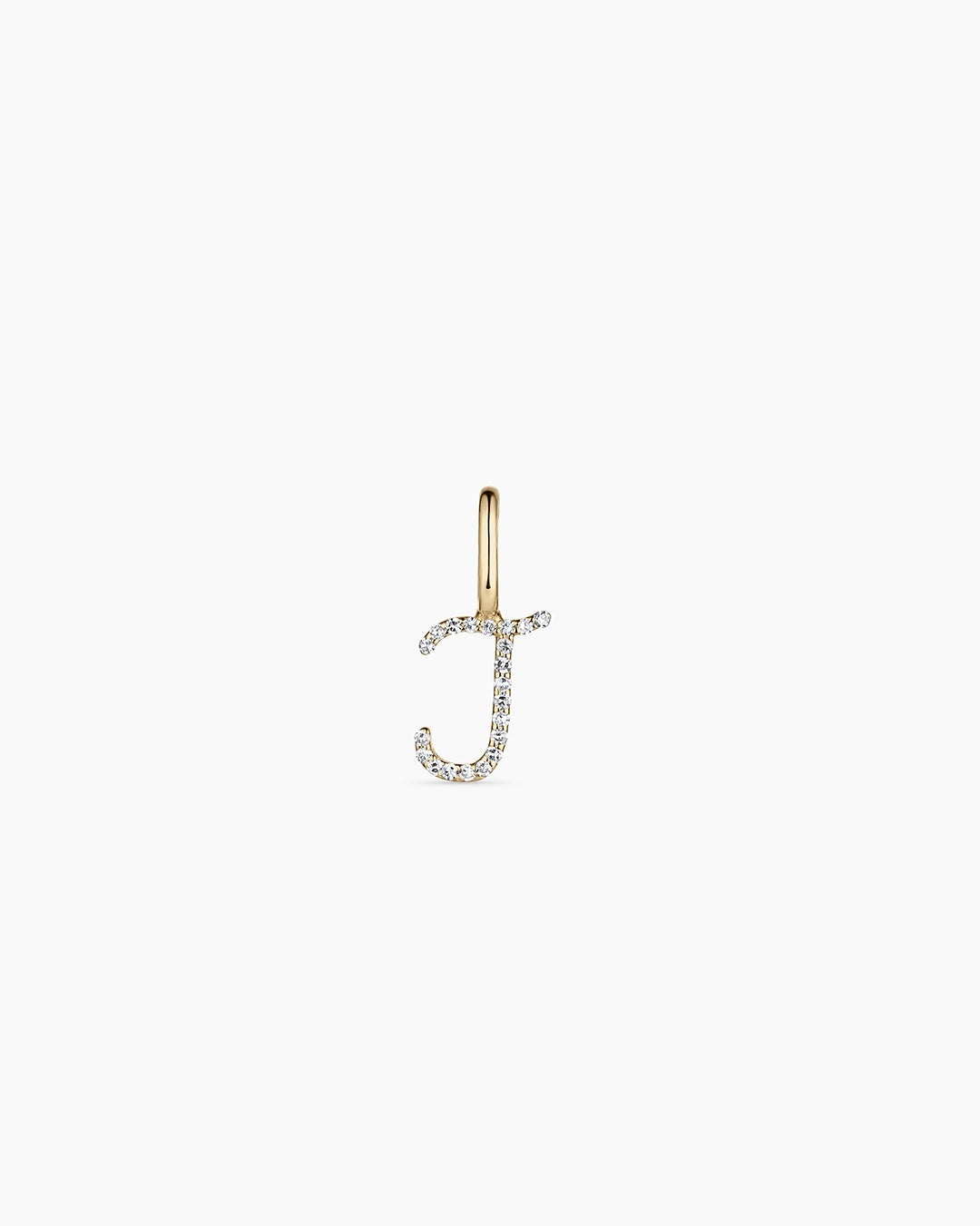 Diamond Script Alphabet Charm