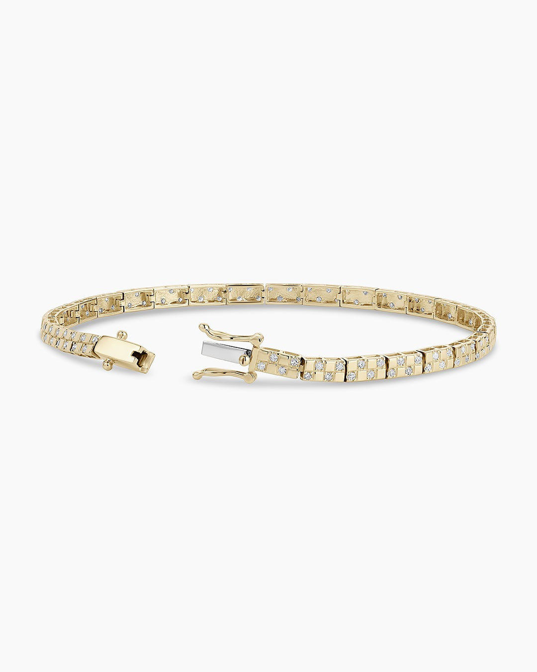 Diamond Checkered Tennis Bracelet