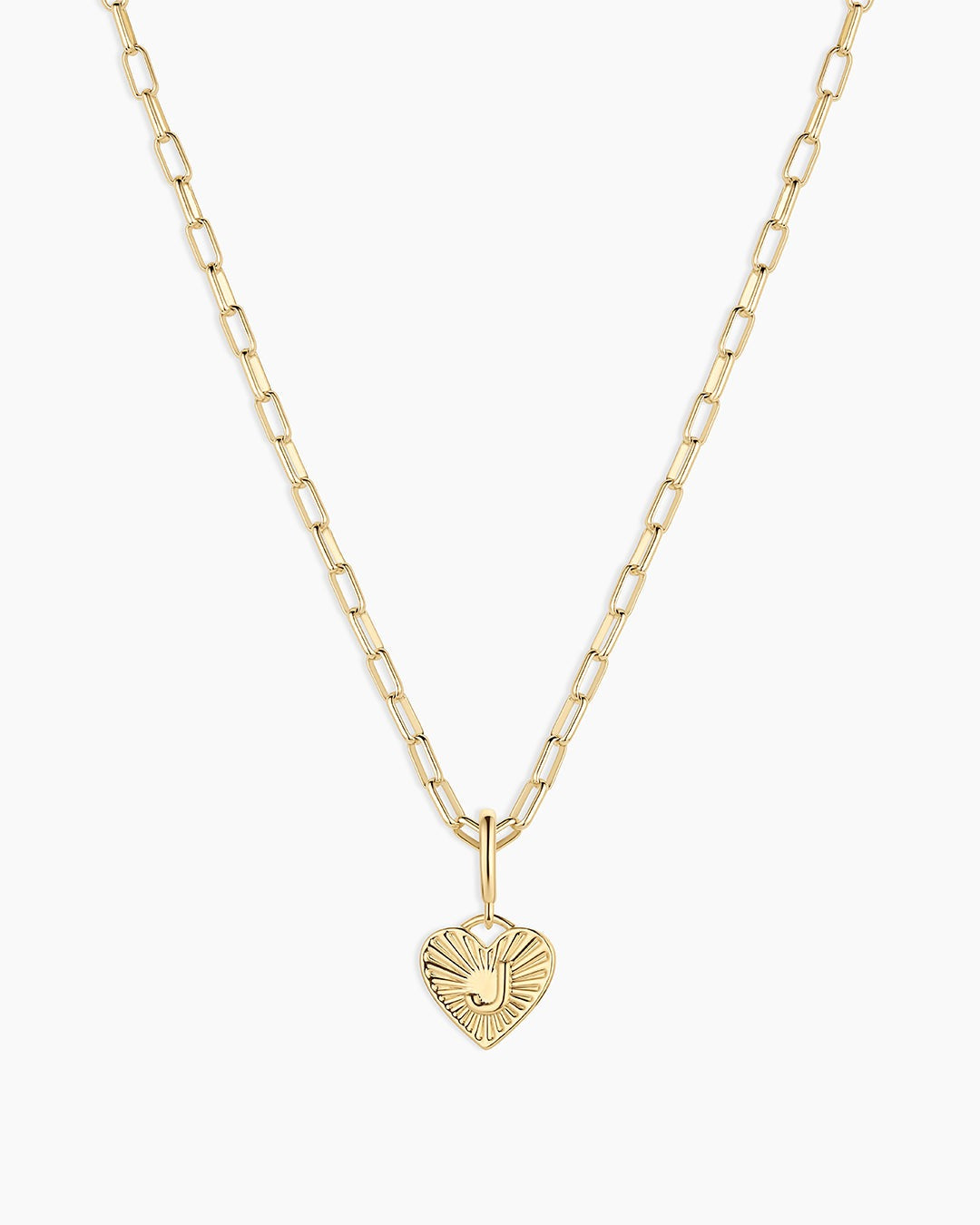 Vintage Heart Alphabet Charm Necklace