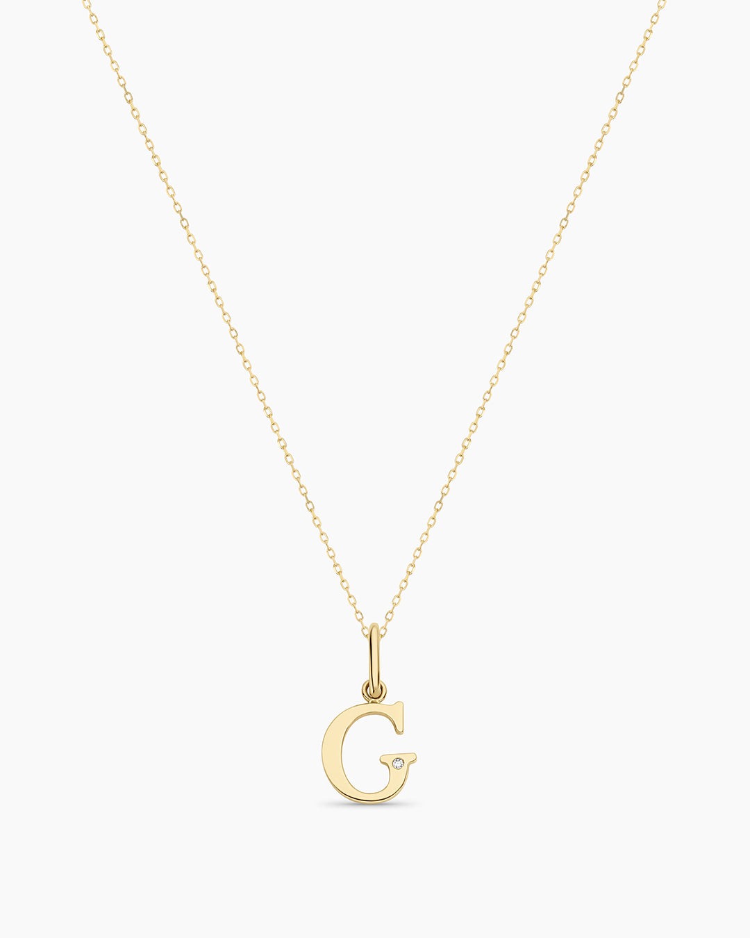 Diamond Vintage Alphabet Charm Necklace