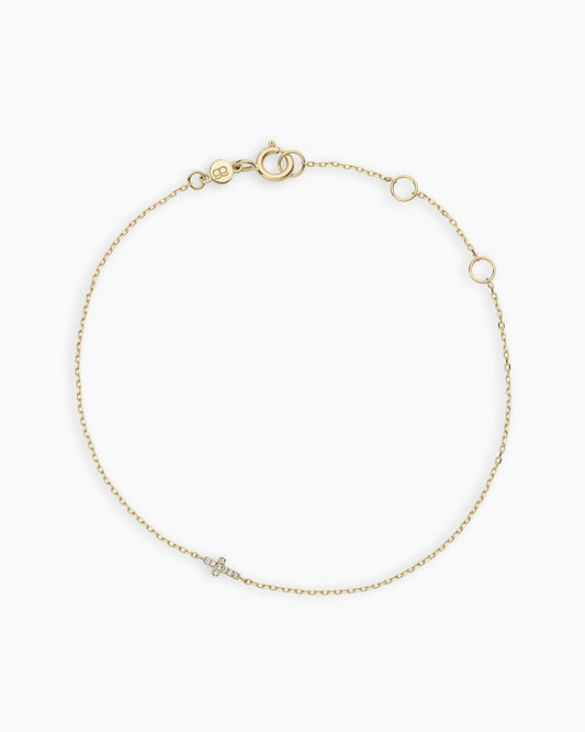 Diamond Cross Bracelet