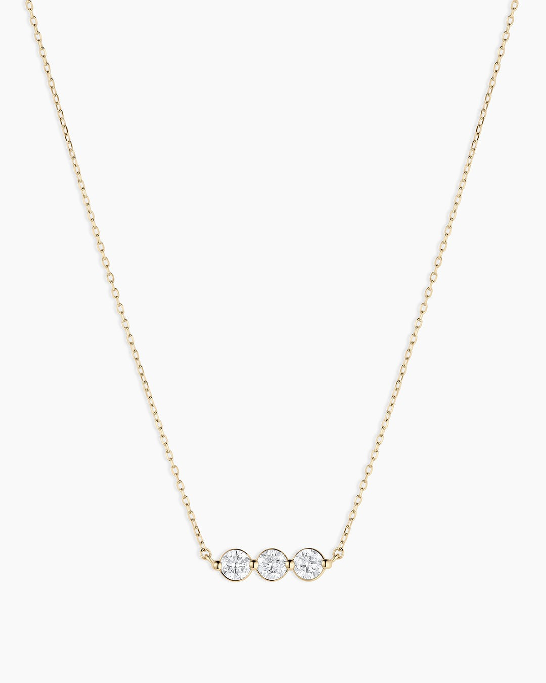 Lab Grown Diamond Halo Row Necklace