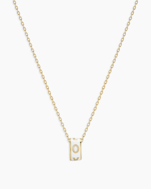 14K Gold Love Halo Charm Necklace
