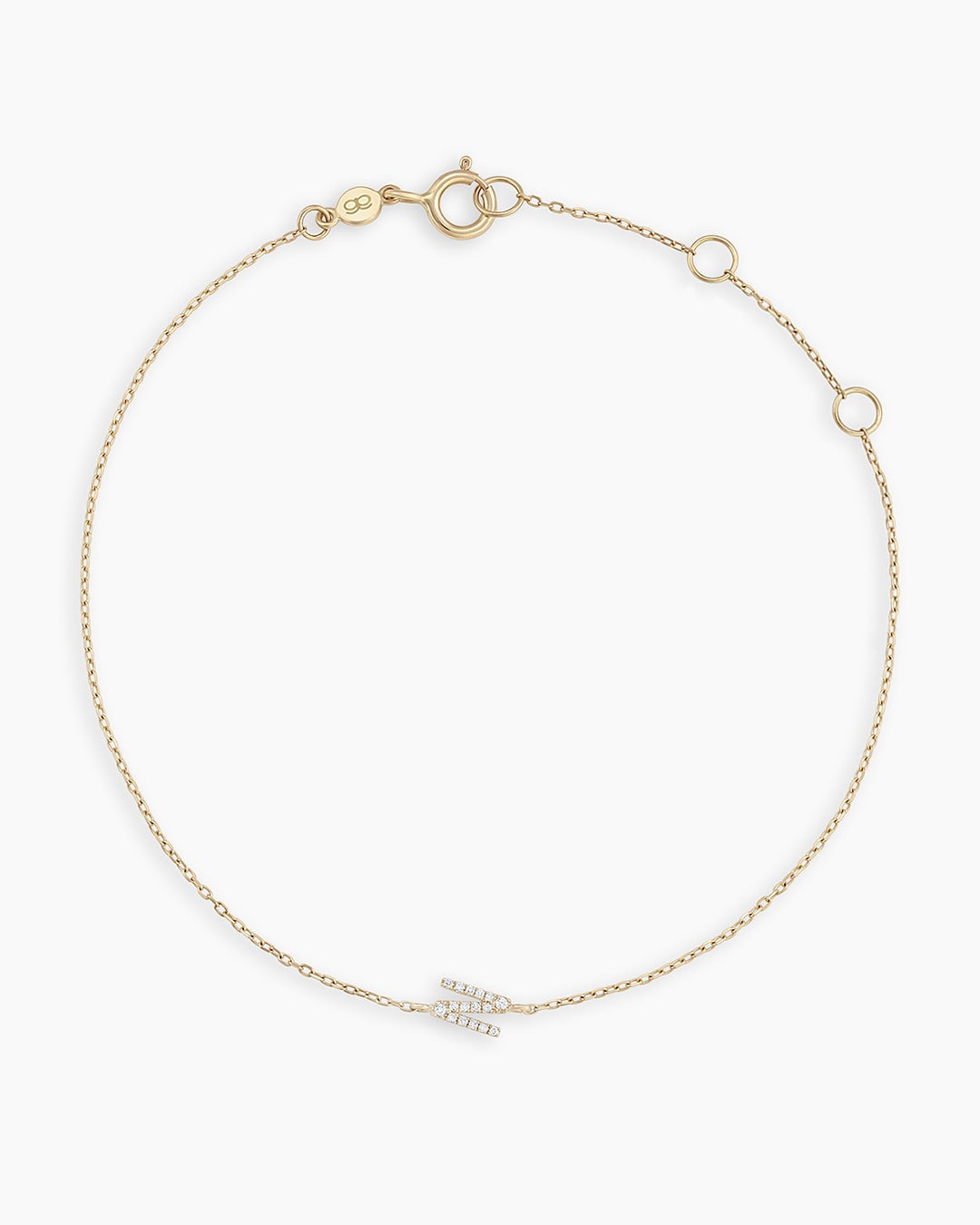 Diamond Pavé Alphabet Bracelet