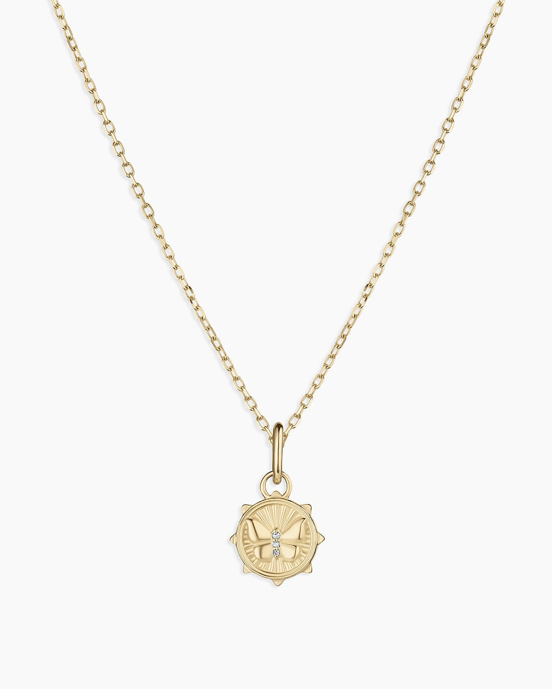 Diamond Butterfly Charm Necklace