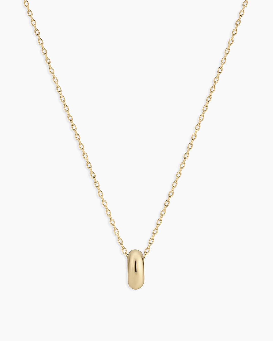 14K Gold Lou Halo Charm Necklace