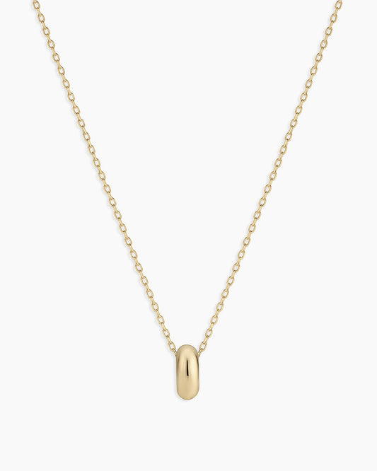 14K Gold Lou Halo Charm Necklace