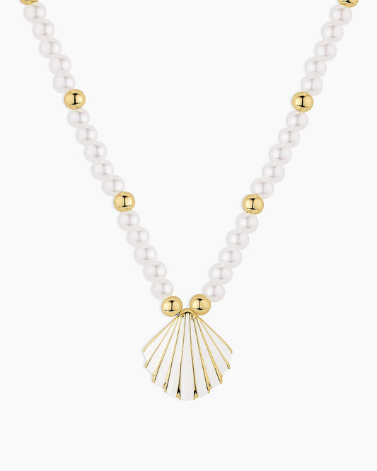 Scallop Pearl Necklace