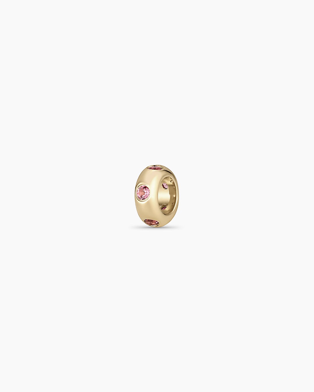 14K Gold Birthstone Halo Charm