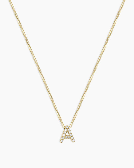 Diamond Alphabet Necklace
