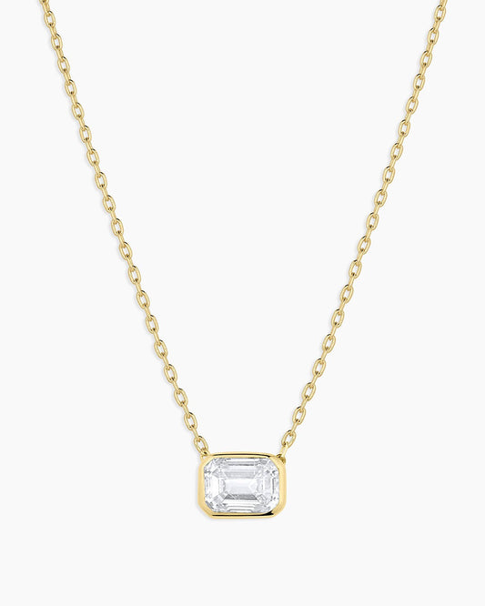 Classic Diamond Emerald Necklace