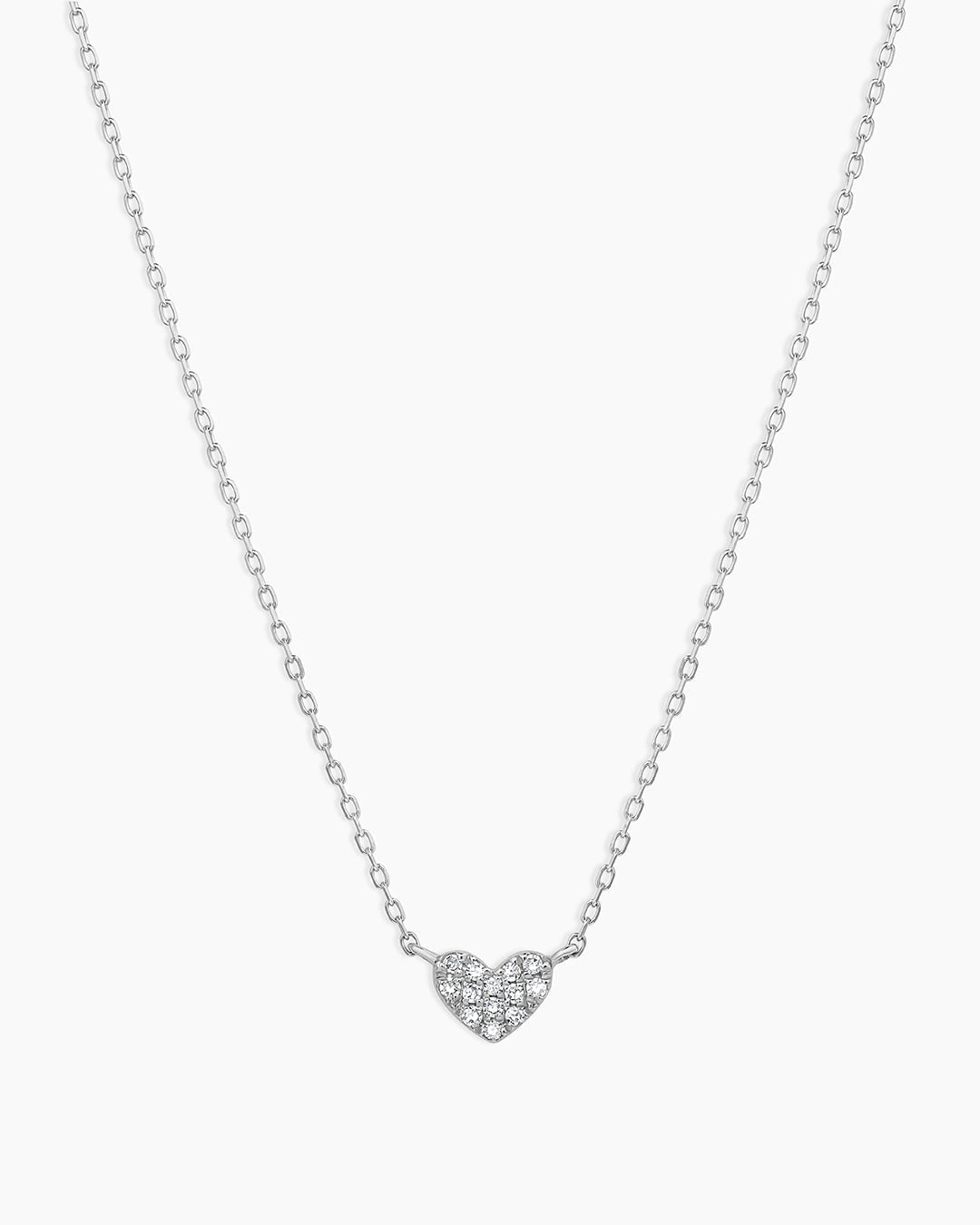 Diamond Pavé Mini Heart Necklace