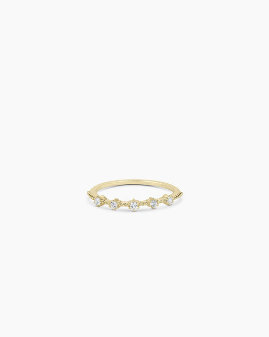 Cluster White Topaz Ring