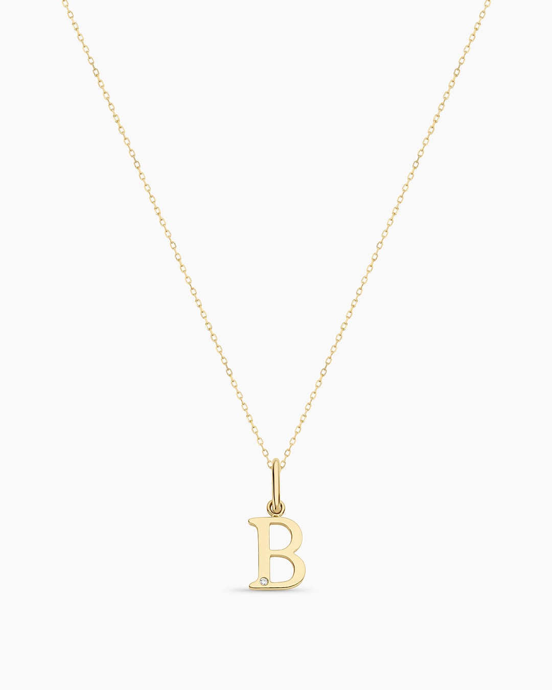 Diamond Vintage Alphabet Charm Necklace