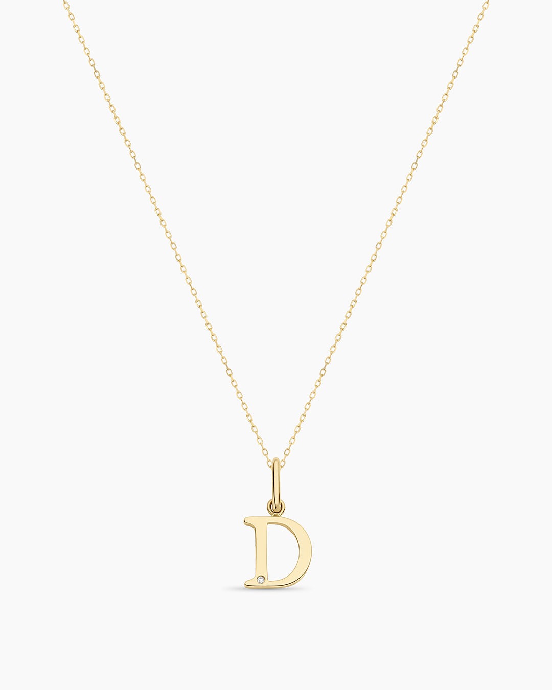 Diamond Vintage Alphabet Charm Necklace