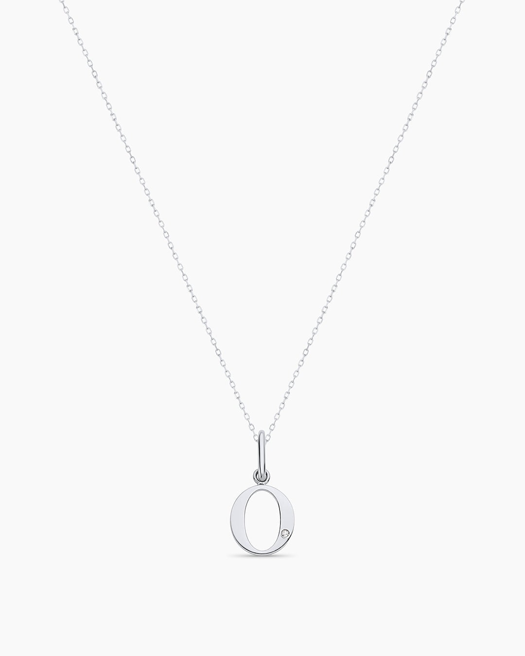 Diamond Vintage Alphabet Charm Necklace