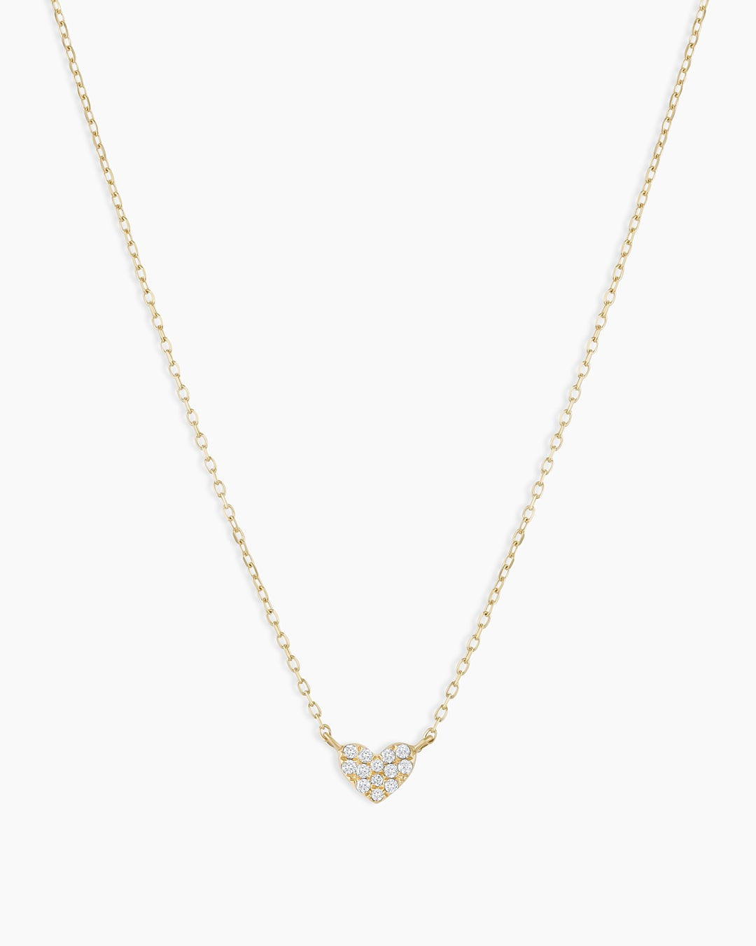 Diamond Pavé Mini Heart Necklace