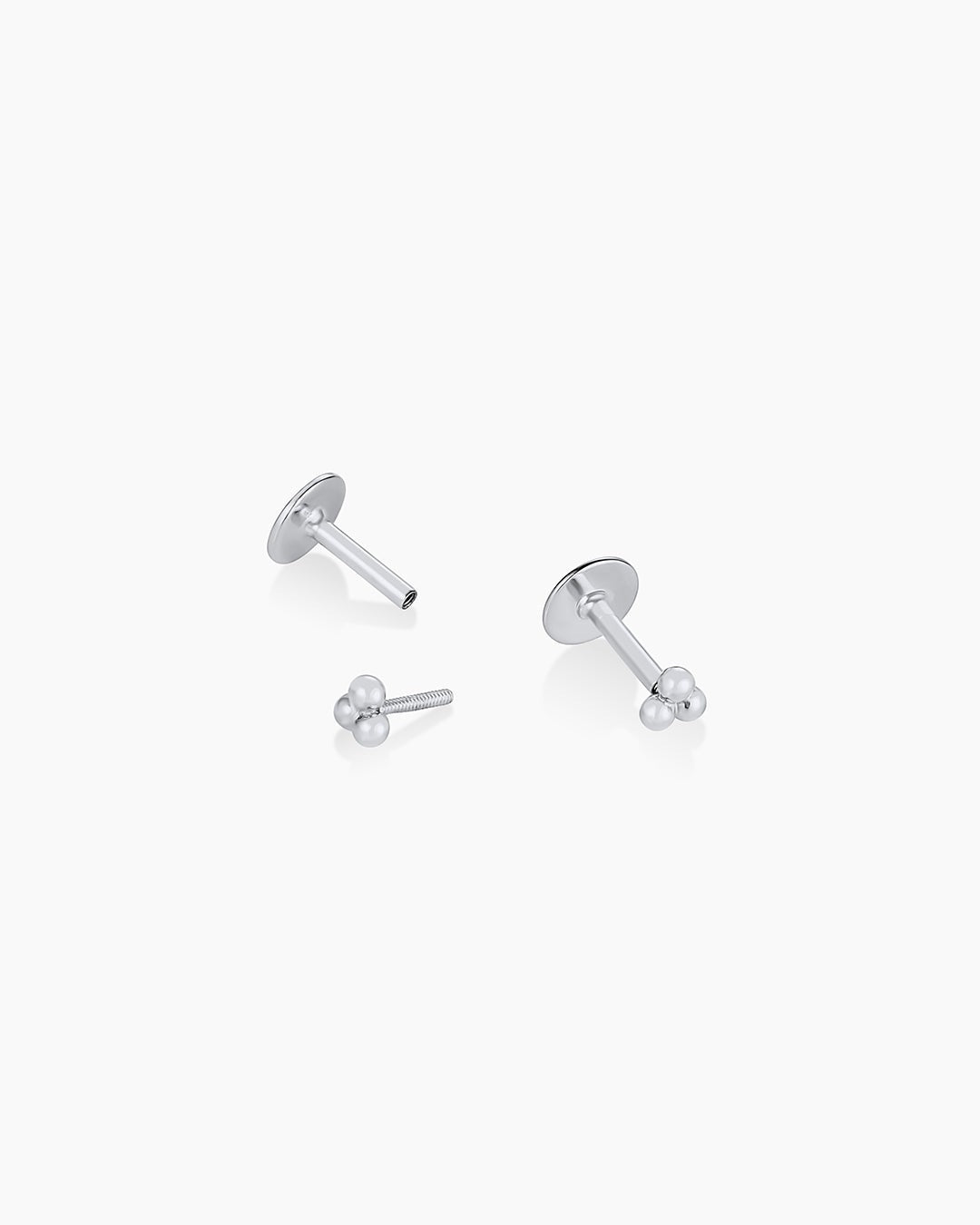 14K Gold Trio Flat Back Studs