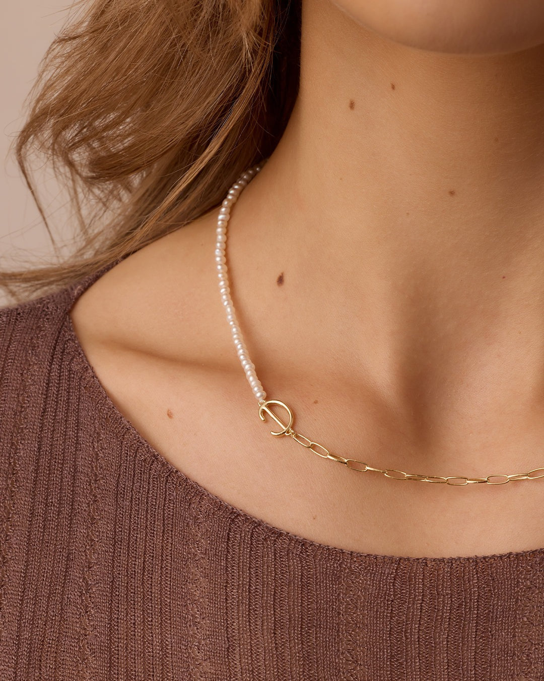 Lou Pearl Alphabet Necklace