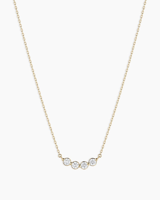 Lab Grown Diamond Halo Cluster Necklace